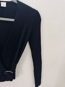 Black Wrap Top
