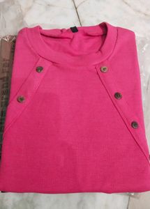 Beautiful Midi Bodycon Dress In Pink Colour