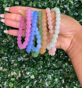 Handmade Jelly Glass Bead Colored Bracelet 💗