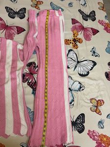 Pink &amp; White Striped Co-ord Set