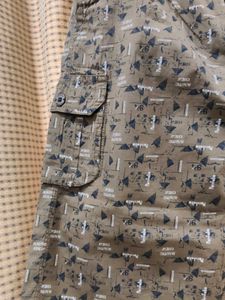 Printed Olive Green Cargo Shorts4xl