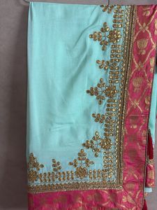 Gota Patti Saree with Banarasi Border