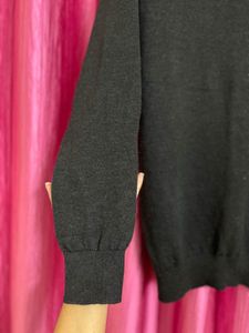 Unisex Black Mock Neck Sweater