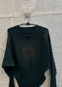 🇮🇹 Italy Imported Embellished Woolen Top