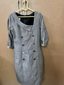 Formal Classy Dress Korean Brand Grey 3-4th Sleeve