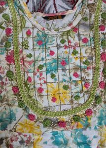 festive And Wedding Floral Ararkali Kurta set