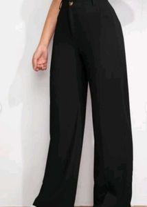Black Straight Leg Trousers
