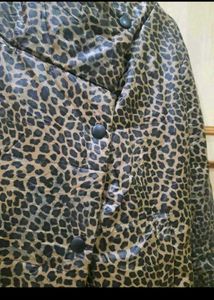 Leopard Print Puffer Jacket