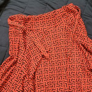 Red Flowy Skirt