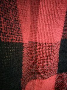 Checked Winter Shawl-muffler