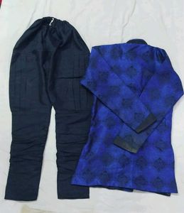 Boys' Blue Kurta Set (sherwani)