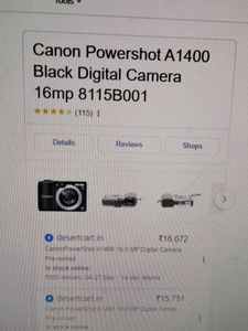 Canon Powershot A1400 16MP Camera DSLR Vintage Pro