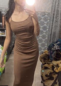Brown Strappy Maxi Dress