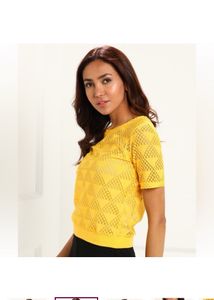 ONLY Casual Regular Sleeves SelfDesign WomenYellow