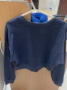 Oversized Navy Blue Pullover