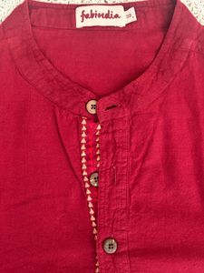 Short Maroon Kurta
