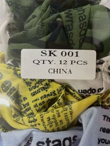 12 pcs Text print Scrunchies