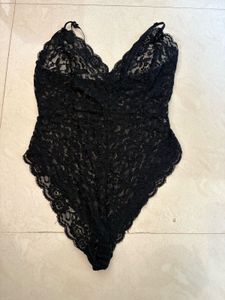 Elegant Black Lace Bodysuit