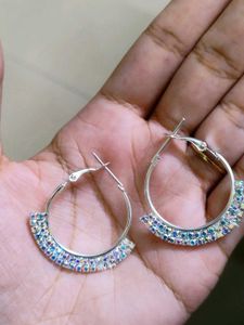Sparkling Hoop Earrings