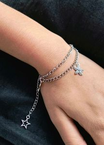 FREE SHIPPING..Star Layered Necklace and Bracelet.