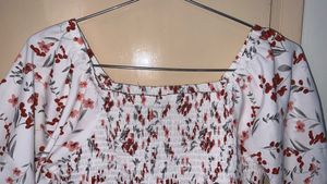 White Floral Top