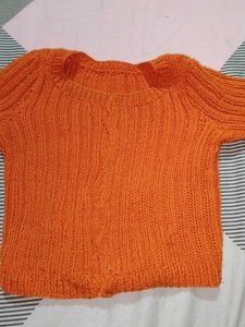 Knitted Brownhandmade Pullover