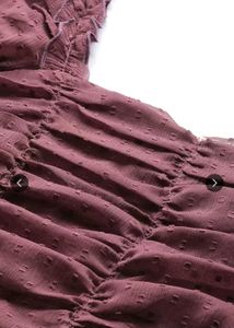 Burgundy Sheer Sleeve Top