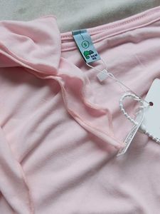 Pink Tie-Shoulder Top
