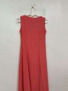 Coral Sleeveless Party Dress