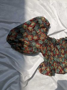 Y2K Floral Smocked Top 🎀