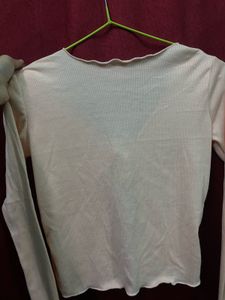 Peach Tie Cardigan/top