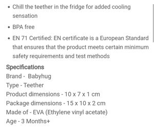 Babyhug Water filled Teether