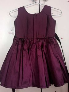 2-4 Years Girls Purple Frock