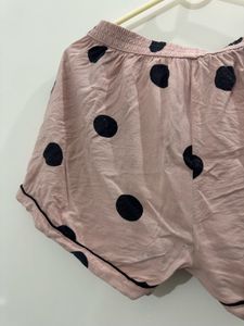 Polka Dot Pajama Shorts, Waist- 30 Stretchable