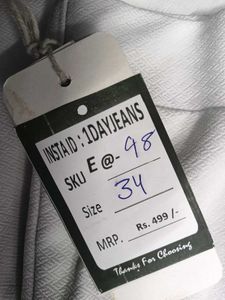 E@98 Size-34 Straight Jeans
