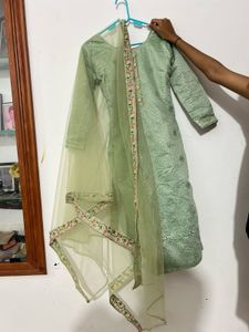 Mint Green Sequin Salwar Kameez