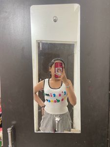 White crop top F21