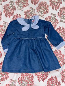 Babyhug Cotton Knit Full Sleeve Frock