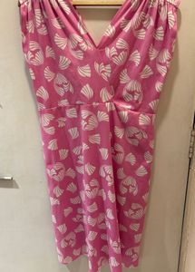 Beautiful Pink V-Neck Dress