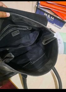 Vintage Gray Leather Purse