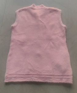 Pink Embellished Sleeveless Vest
