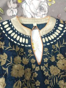 Elegant Orange Anarkali Kurta