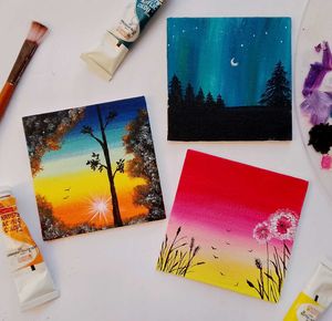 3 Beautiful Paintings For Wall Decor (HANDMADE)