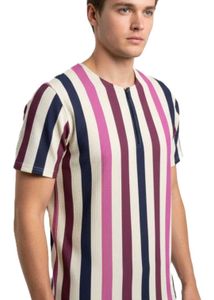 Striped Half-Zip T-Shirt
