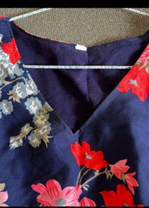Floral Navy Blue Dress