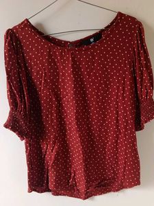 fig Red Polka Dot Top - XS
