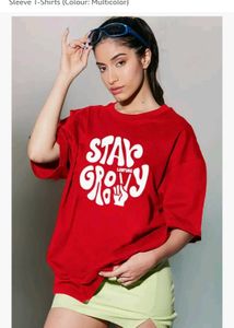 Red Over Sized T-shirts From Amazon