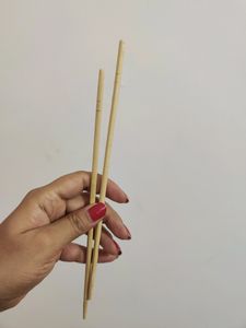 Steel Chopsticks Red Rose Print Reusable