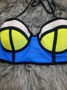Color Block Bikini Top