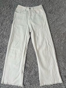 Off-White Wide Leg Jeans